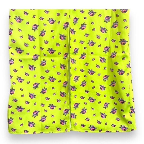 UO | 90s Spaghetti Strap Camisole Tube Dress Neon Floral Satin Stretch XS NWOT - Picture 5 of 9